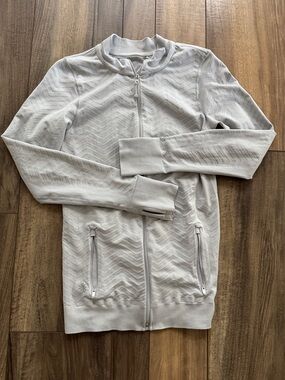 Athleta Light Gray Women's Zip-Up Jacket